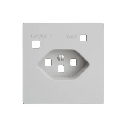 Kit frontal EDIZIOdue pour prise FI F, T23, gris clair 