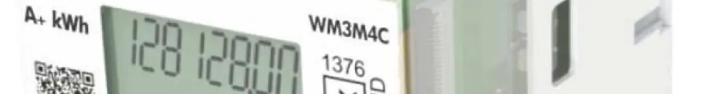 Compteur d'énergie numérique AMD ISKRA 3 phases MID 80A code QR OCMF bidir. IR 