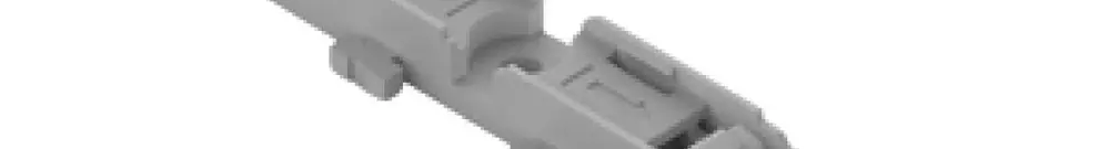 Befestigungsadapter WAGO mit Zugentlastung 2×4mm² Schraubbefestigung grau 