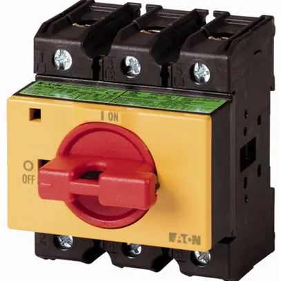 Interruttore rotativo INS ACC-CHIUS ETN, P3 63A 3P 2ch 2R arresto emerg.tasto ro 