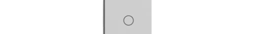 Pulsante 1/4 INC Edue Wiser simbolo O (off) grigio chiaro 