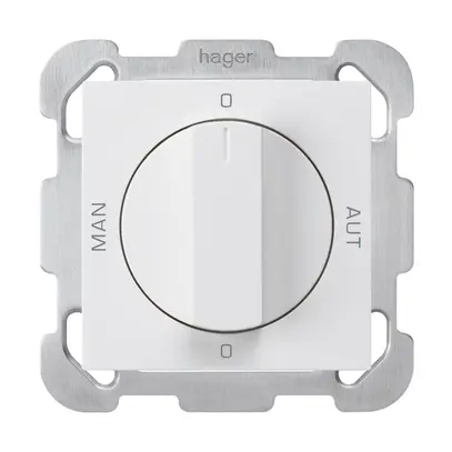 Interruttore rotativo INC 0-Man-0-Aut. bianco kallysto 2/1L con manopola 