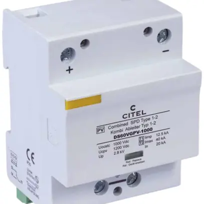 Protezione sovratensione PV Flury DS50 VGPV, 1000V DC, t1+2 