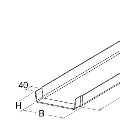 Caniveau de câbles EBO KK 50200 L=3m 
