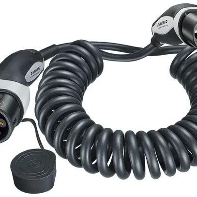 Cavo di carica MENNEKES e-auto Mode 3 T2+T2 20A 3L 4m 680Ω 400V spirale nero 