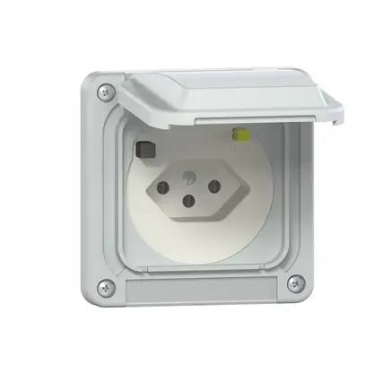 Presa FI INC SUPRA NUP T13 30mA grigio chiaro 