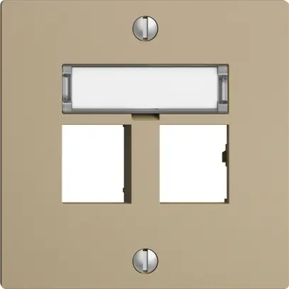 Kit montaggio EDIZIOdue uscita dritta, per 2×RJ45 freenet, sand 