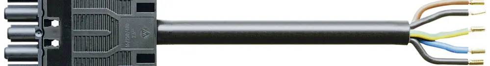 Câble de raccordement Wieland GST18i5 5×2.5mm² 400V 20A 5m noir prise, Cca 