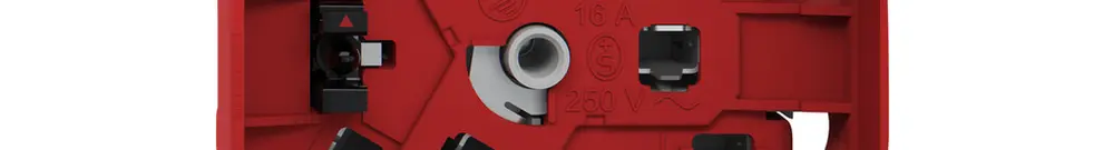 Presa Feller SNAPFIX® 3×T23 con LED rosso 