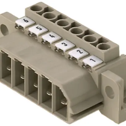 Connettore maschio Weidmüller STV S 7 SS brida 7mm 7L grigio argento 