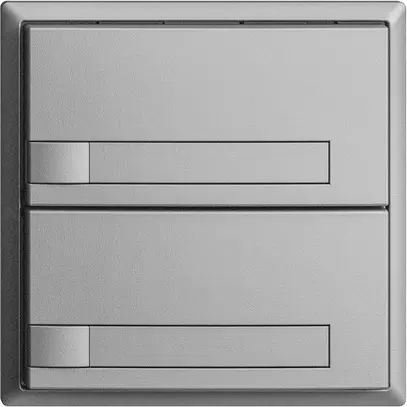 Poussoir ENC KNX 2× EDIZIOdue silver RGB sans LED avec insert papier 