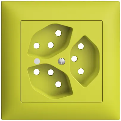 Kit frontal ENC EDIZIOdue lemon 88×88mm 3×T13, lentille, 