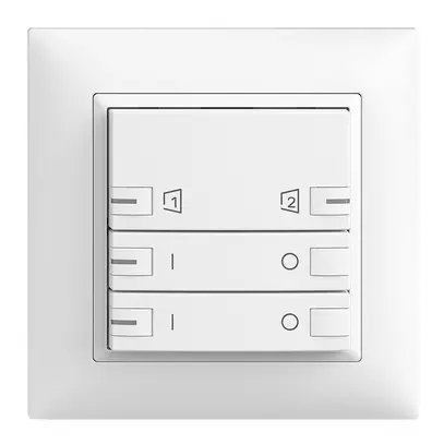 Set frontale INC EDIZIOdue zepAIR ON/OFF 2C S1/S2 con LED bianco 