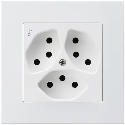 Prise ENC kallysto.pro 3×T13/1S blanc 
