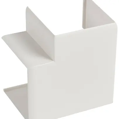 Angle plat HF 90° 40×25mm matière synthétique blanc IP3X 