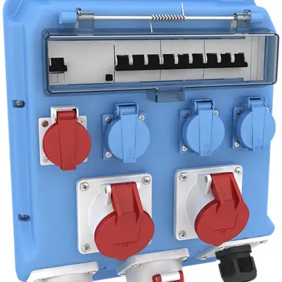 Kunststoff-Stromverteiler Bals EVKB 73, blau IP44 