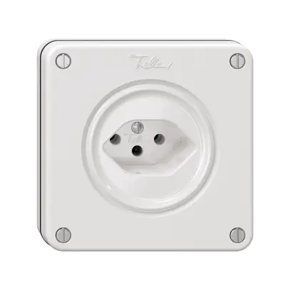 Prise NUPU NEVO, 1×T13, blanc 