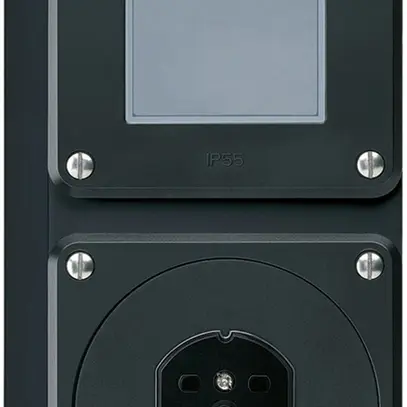 Combi AP 2×1 HA robusto schema 3/tipo 15 con morsetti a innesto nero 