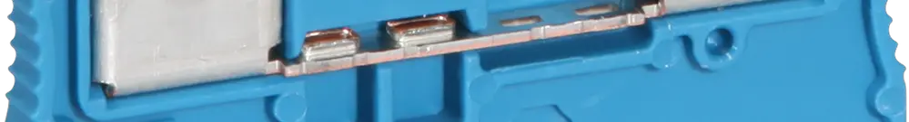 Morsetto di passaggio Push-In CLIPLINE 0.14…1.5mm² blu 