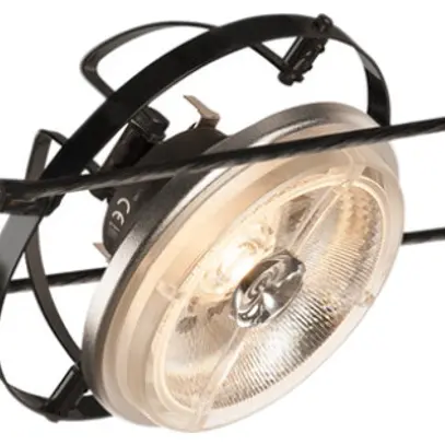 Projecteur SLV QRB pour TENSEO, G53 35W orientable IP20 noir 