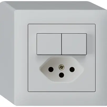 Combinazione AP 2×AR/1L+T13 grigio chiaro kallysto 