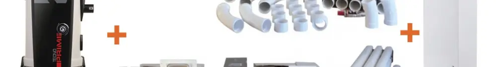 Zentralstaubsauger-Set TURBO SET SANI mit SANIFICAARIA Beghelli 