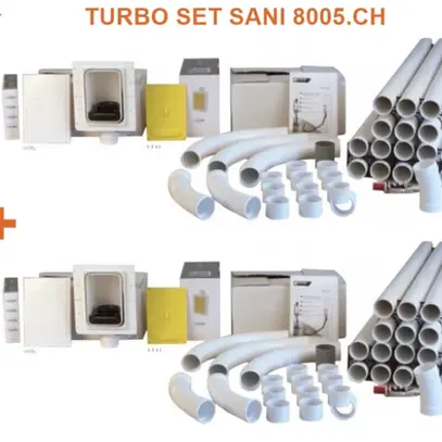 Set aspirateur centralisé TURBO SET SANI avec SANIFICAARIA Beghelli 