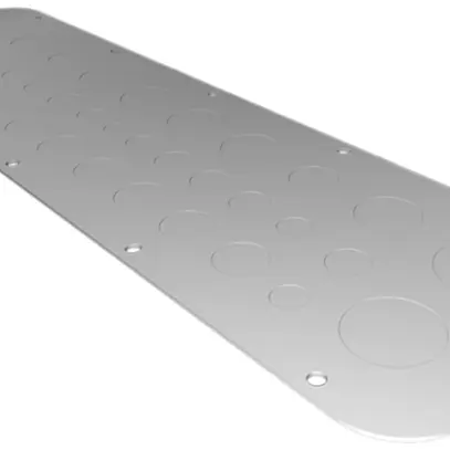 Flanschplatte Rittal AX, metrische Vorprägung, 534×149mm, Metall 