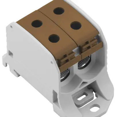 Blocco di distribuzione WM WPD 230 2×50/2×50mm² 150A 1000V TS35 marrone 