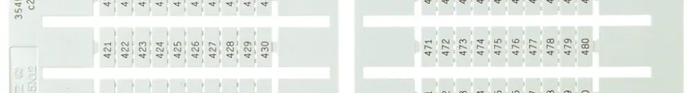 Etichetta di marcaggio 5×5mm 10×11…20, 5 carte da 100 