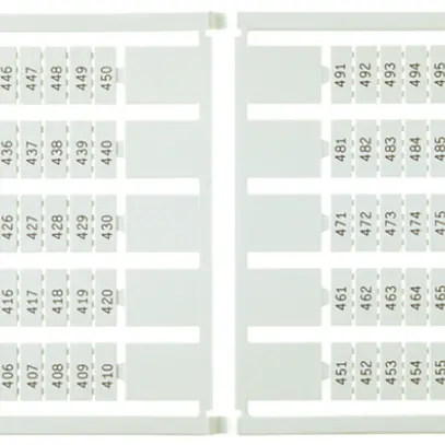 Etichetta di marcaggio 5×5mm 10×11…20, 5 carte da 100 
