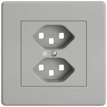 Kit di montaggio INC EDIZIO.liv SNAPFIX® per presa 2×T23 con lente frontale grc 