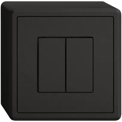 Station sec.interrupteur AP EDIZIO.liv Wiser SNAPFIX® 2 canaux 2 touches no 