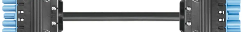 Rallonge Wieland GST18i5 5×1.5mm² 250V+n.SELV 16A 2m bleu fiche-prise Cca 