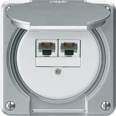 Scatola di raccordo INC robusto IP55 alluminio 2×RJ45/u parallele p.combinazione 