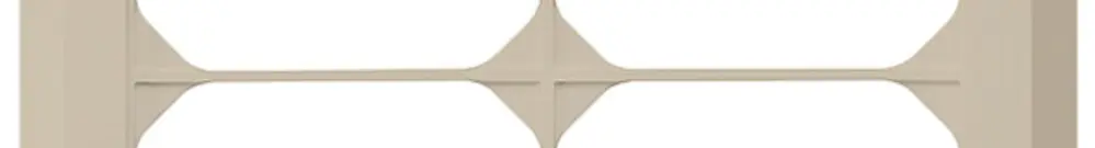 Telaio di copertura INC kallysto.line 4×2 beige 152×272mm 