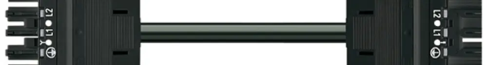 Câble de connexion MIDI 5×2.5mm² 20A 400V 3m cod.A prise-fiche noir Cca 