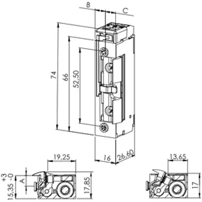 Apriporta per protezione antincendio BSW F3001--L, 22…48VUC 