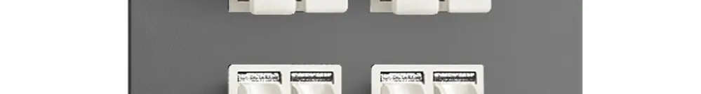 Prise audio EDIZIOdue F 4×gris foncé borne à étrier pour 4 haut-parl. 