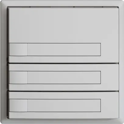 Pulsante INC KNX 3×EDIZIOdue grigio chiaro RGB senza LED con inserto carta 