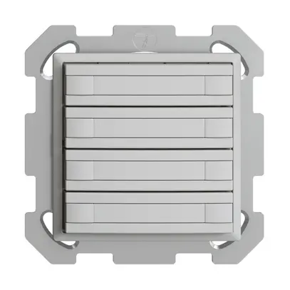 Poussoir KNX RGB ENC EDUE, 250mW, s.LED, papier, 4×poussoir, C.2×T., grc 