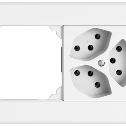 UP-Kombination EDIZIO.liv SNAPFIX® 1×2 96×156mm leer+3×T13S weiss 