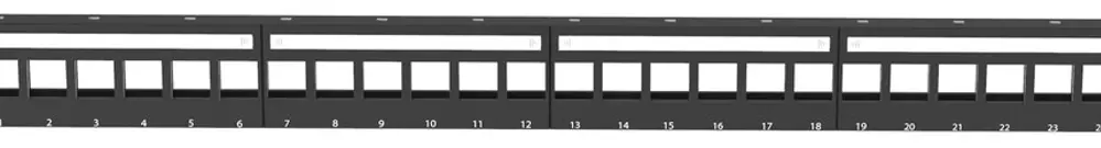 Panneau patch Panduit 24-port Keystone 1UH, noir 