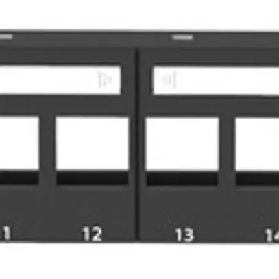 Pannello patch Panduit 24-port Keystone 1UA, nero 