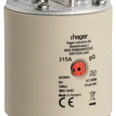 NH-Sicherung Hager SEV G4 500V AC 315A gG Mittenkennmelder 