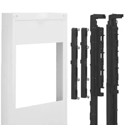 Kit Hager univers N 450×250mm 2 sectionneurs DIN2 sur rail collecteur horizontal 