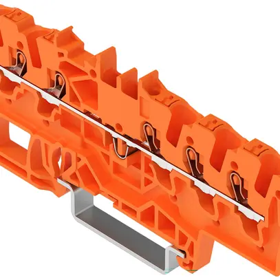Borne de passage joignable WAGO TOPJOB S 1.5mm² 24A Push-in 5×1 TH35 orange 