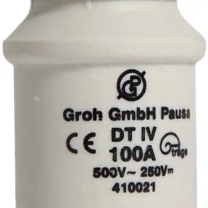 Fusibile D Hager DTIV 34×56mm, caratteristica di attivazione ritardato T 100A gG 