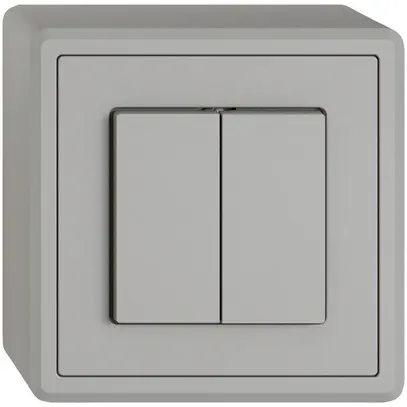 Interrupteur/contact à poussoir AP EDIZIO.liv SNAPFIX® ouv.-fer.+invers.3/1L grc 