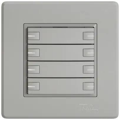 Poussoir KNX RGB ENC EDIZIO.liv SNAPFIX® capteur temp.RGB-LED 8× comm.1T grc 